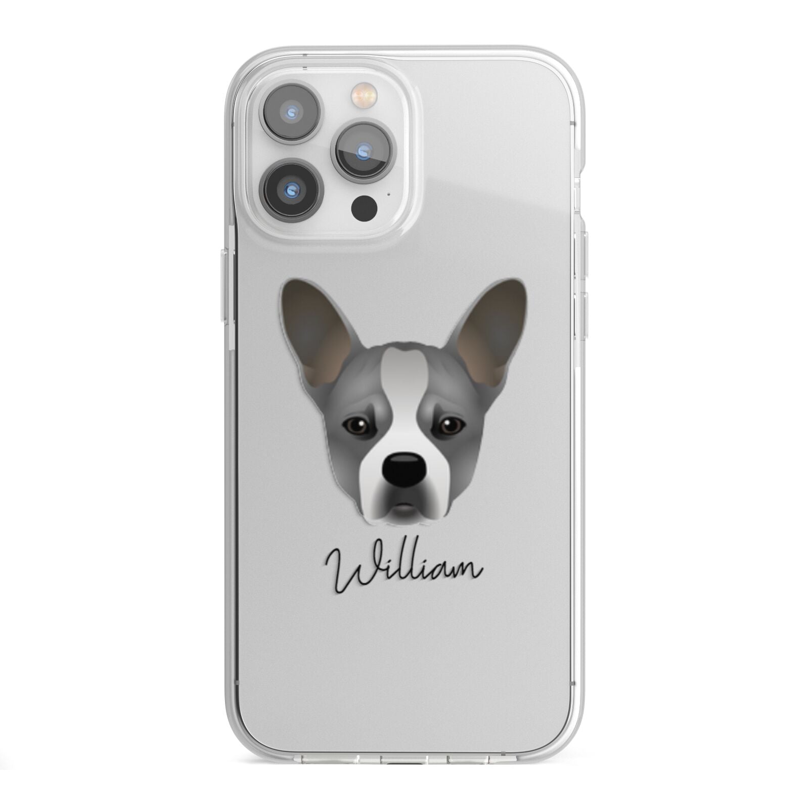 French Bull Jack Personalised iPhone 13 Pro Max TPU Impact Case with White Edges