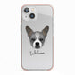 French Bull Jack Personalised iPhone 13 TPU Impact Case with Pink Edges