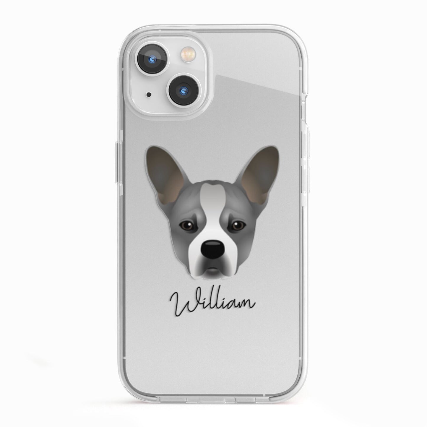 French Bull Jack Personalised iPhone 13 TPU Impact Case with White Edges