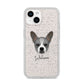 French Bull Jack Personalised iPhone 14 Glitter Tough Case Starlight