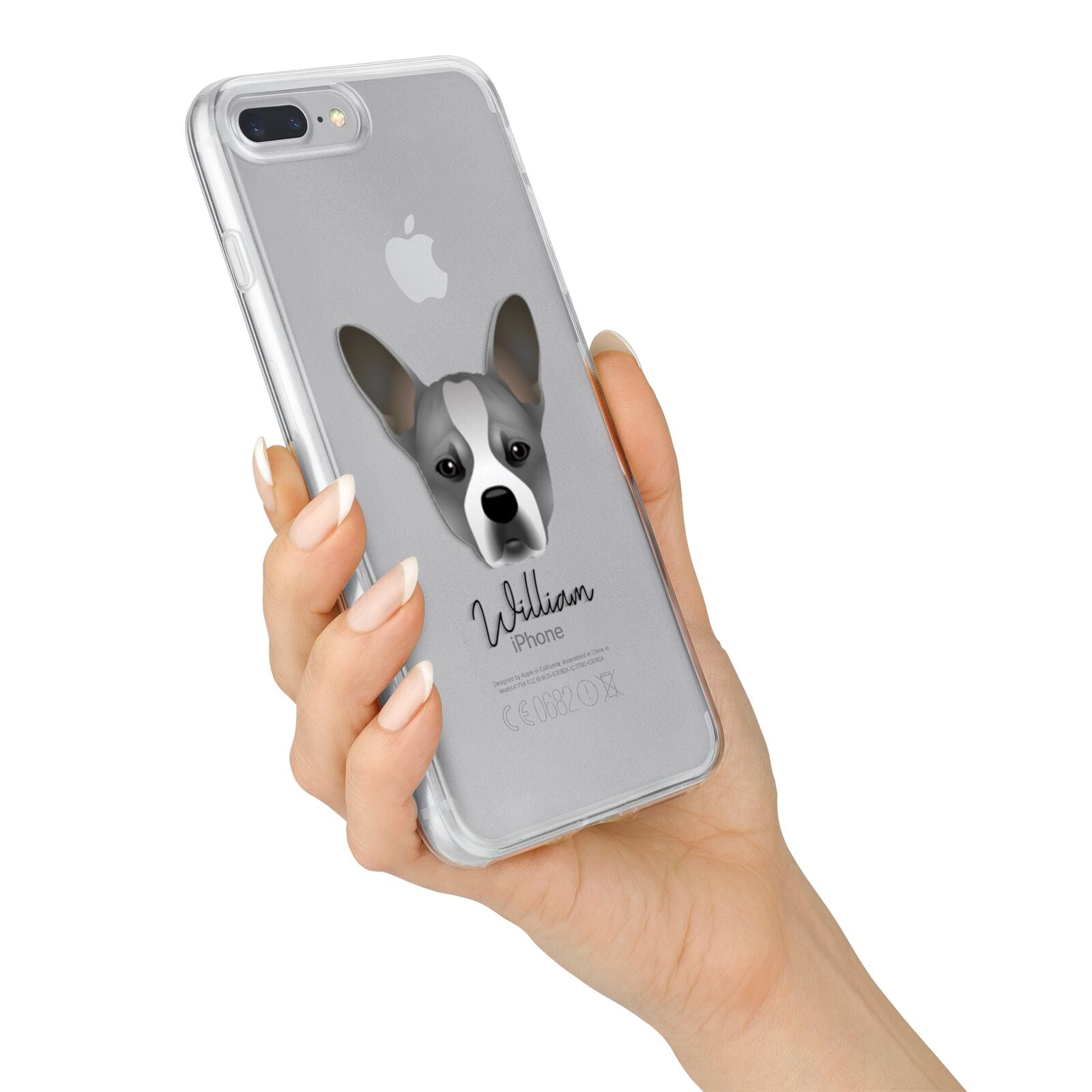 French Bull Jack Personalised iPhone 7 Plus Bumper Case on Silver iPhone Alternative Image