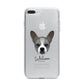 French Bull Jack Personalised iPhone 7 Plus Bumper Case on Silver iPhone