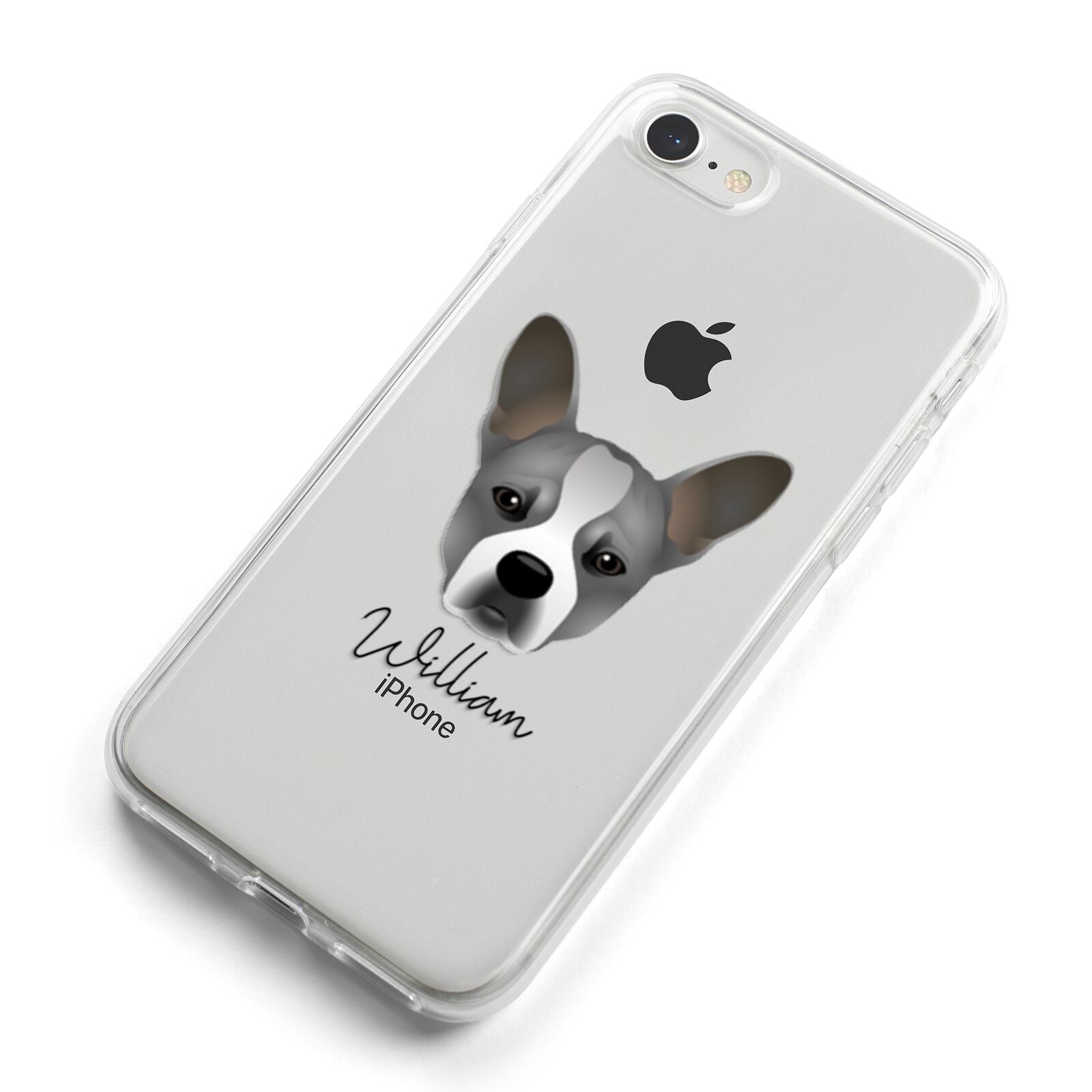 French Bull Jack Personalised iPhone 8 Bumper Case on Silver iPhone Alternative Image