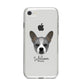 French Bull Jack Personalised iPhone 8 Bumper Case on Silver iPhone