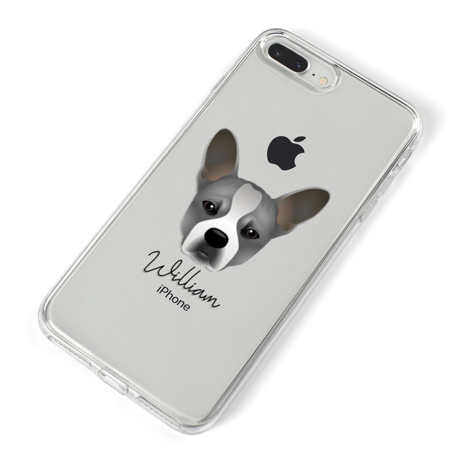 French Bull Jack Personalised iPhone 8 Plus Bumper Case on Silver iPhone Alternative Image