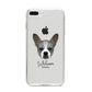 French Bull Jack Personalised iPhone 8 Plus Bumper Case on Silver iPhone