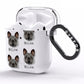French Bulldog Icon with Name AirPods Clear Case Side Image