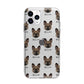 French Bulldog Icon with Name Apple iPhone 11 Pro in Silver with Bumper Case