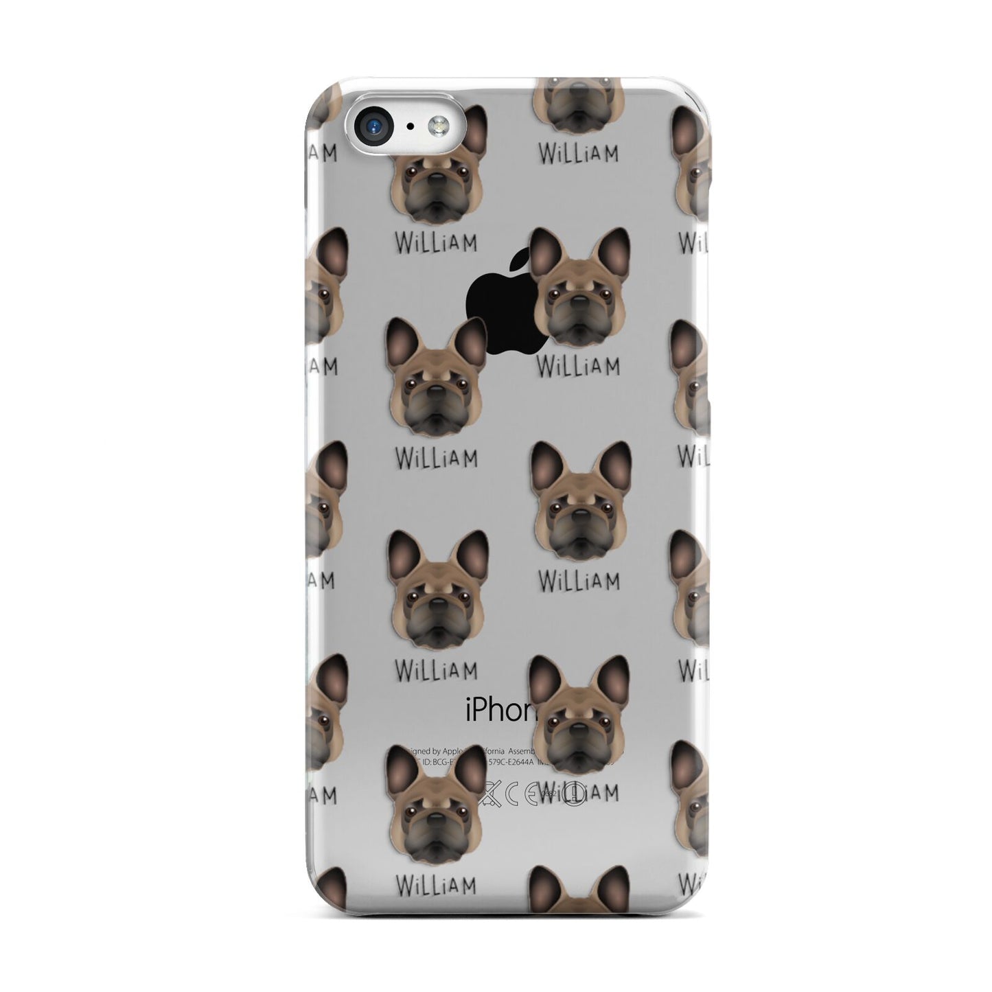 French Bulldog Icon with Name Apple iPhone 5c Case