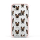 French Bulldog Icon with Name Apple iPhone XR Impact Case Pink Edge on Silver Phone