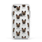 French Bulldog Icon with Name Apple iPhone XR Impact Case White Edge on Silver Phone