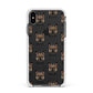French Bulldog Icon with Name Apple iPhone Xs Max Impact Case White Edge on Black Phone