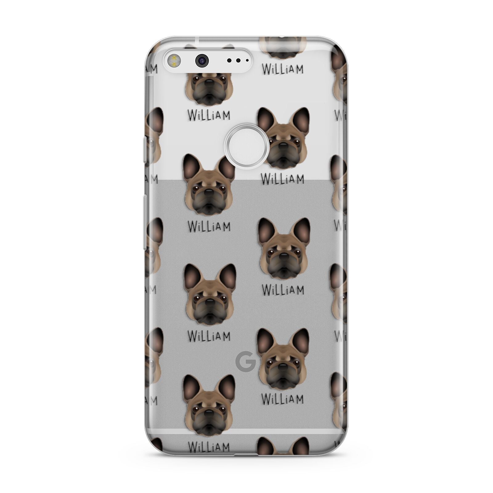 French Bulldog Icon with Name Google Pixel Case