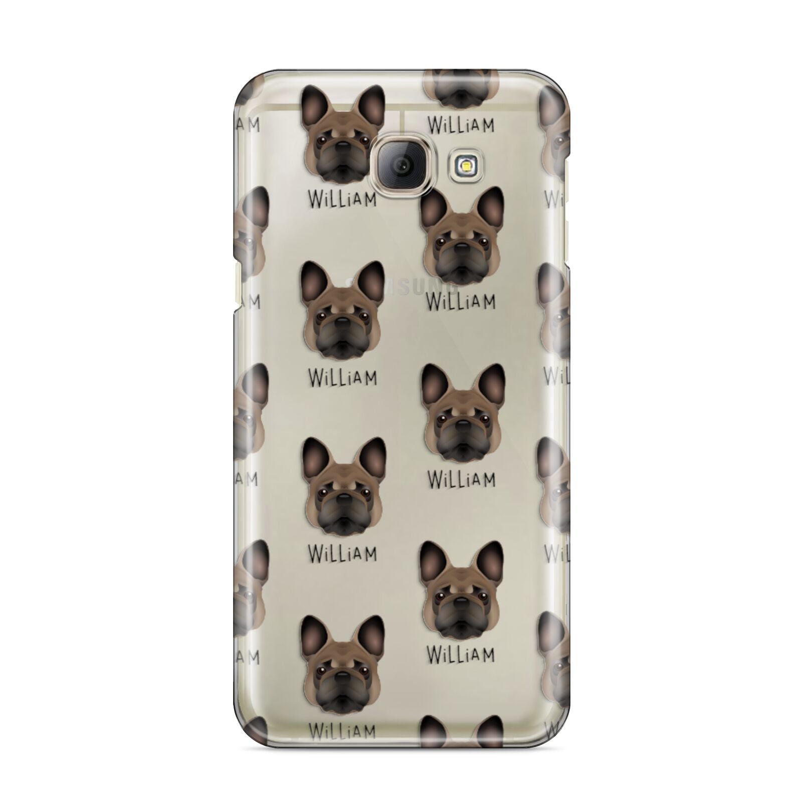 French Bulldog Icon with Name Samsung Galaxy A8 2016 Case