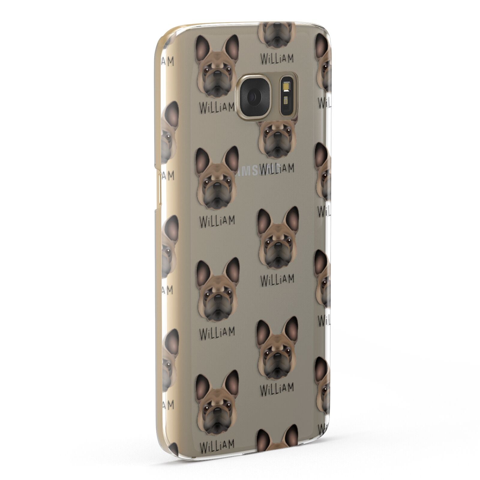 French Bulldog Icon with Name Samsung Galaxy Case Fourty Five Degrees