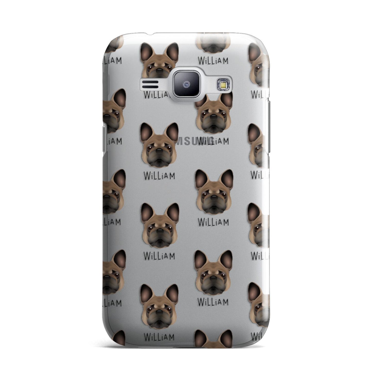 French Bulldog Icon with Name Samsung Galaxy J1 2015 Case