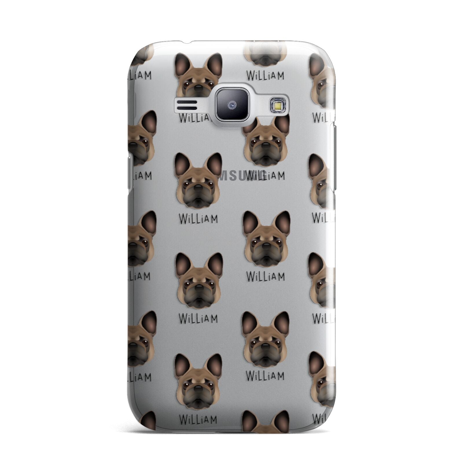 French Bulldog Icon with Name Samsung Galaxy J1 2015 Case
