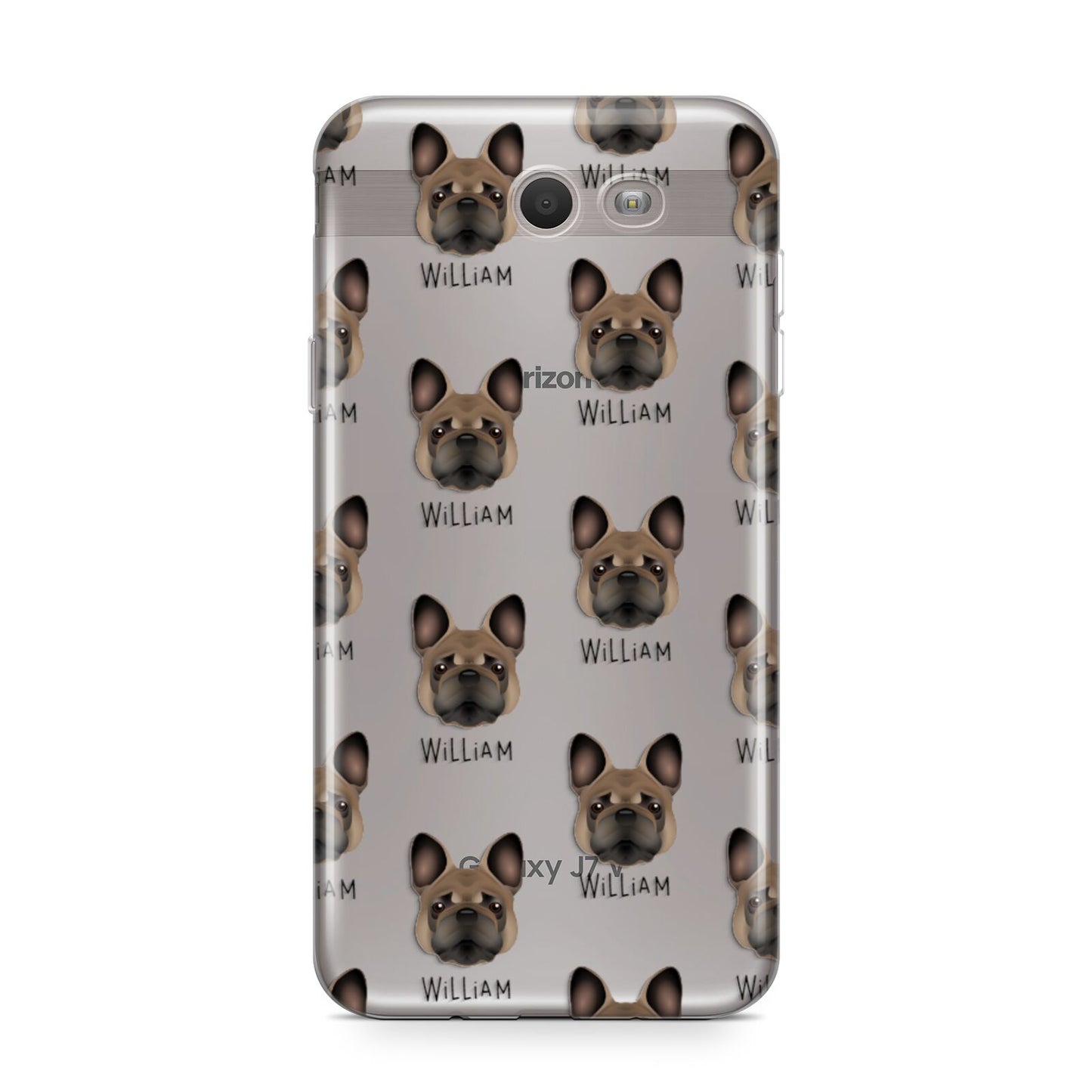 French Bulldog Icon with Name Samsung Galaxy J7 2017 Case