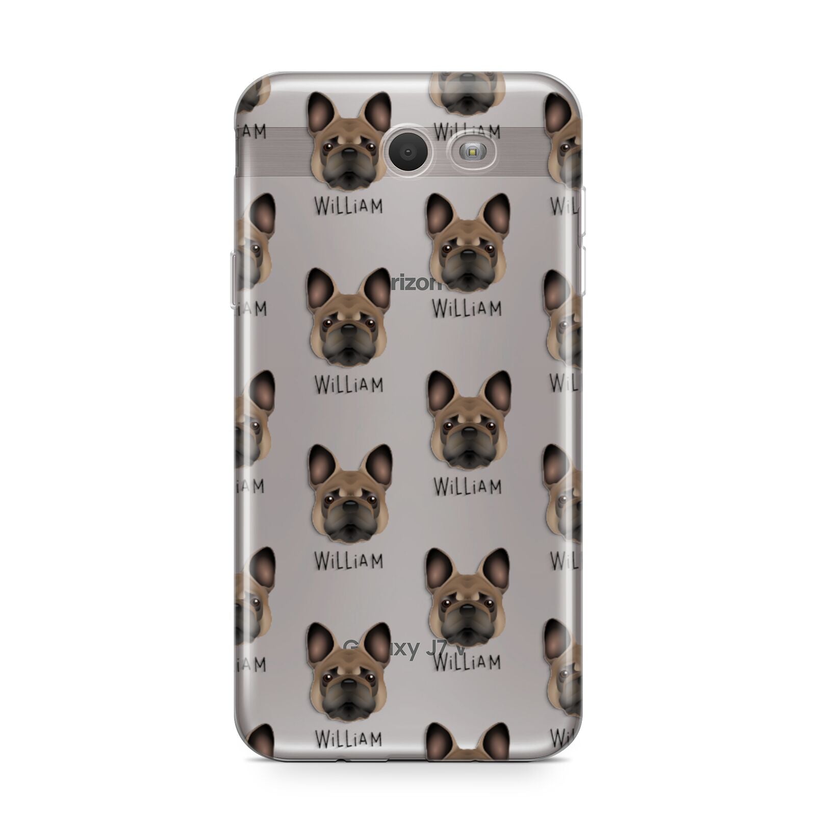 French Bulldog Icon with Name Samsung Galaxy J7 2017 Case