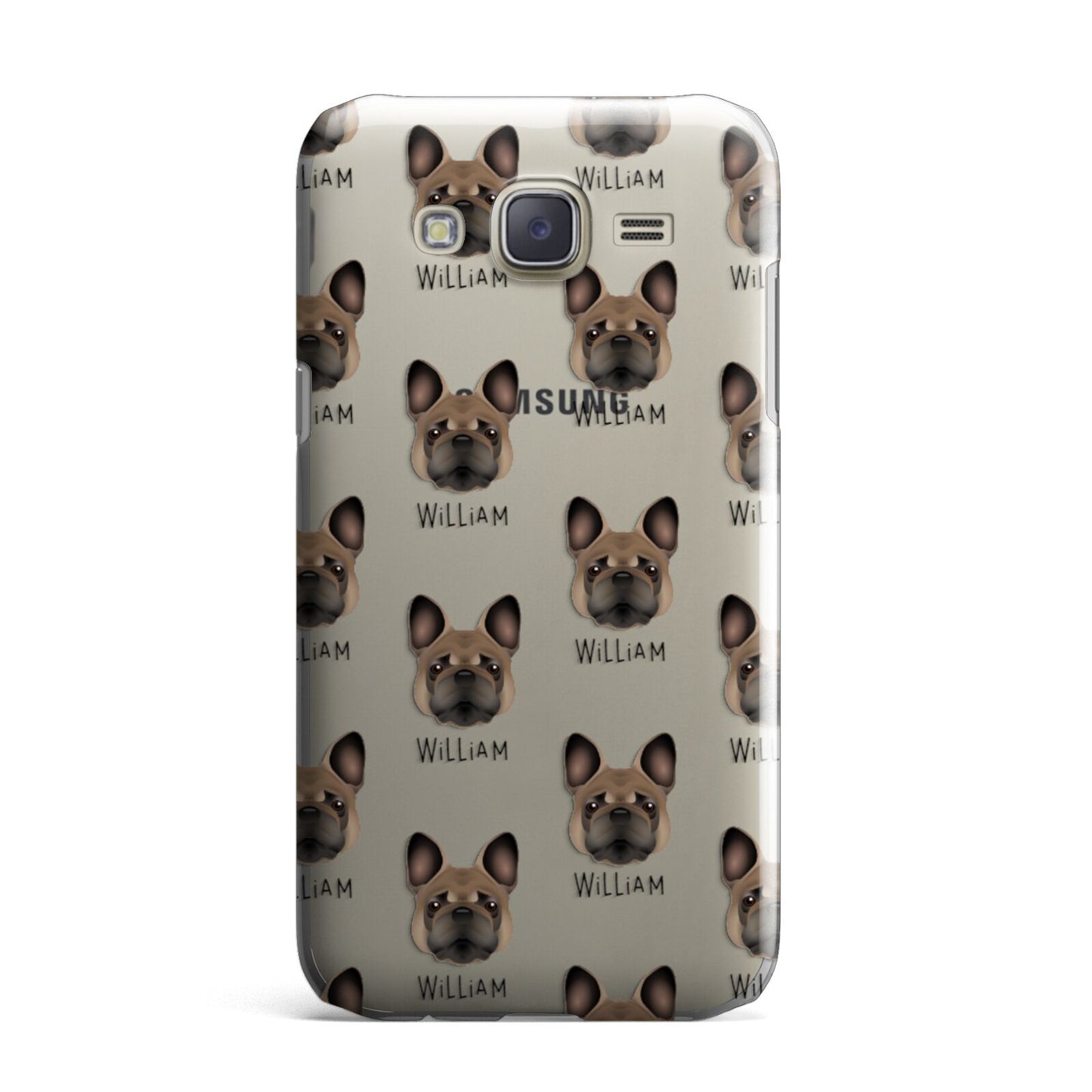 French Bulldog Icon with Name Samsung Galaxy J7 Case