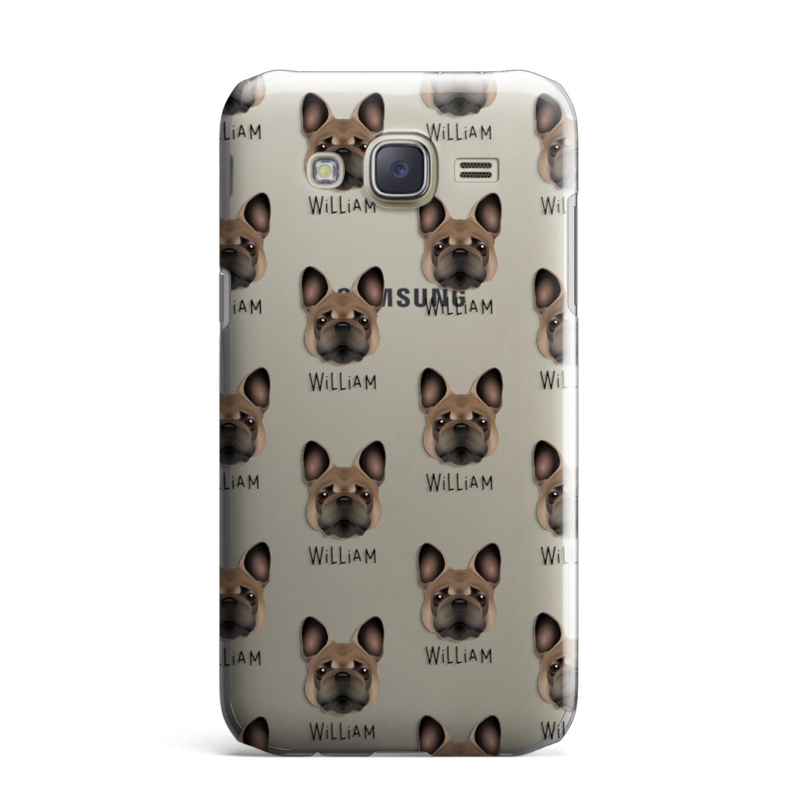 French Bulldog Icon with Name Samsung Galaxy J7 Case