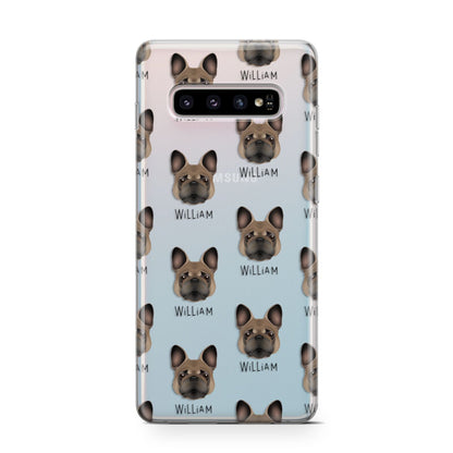 French Bulldog Icon with Name Samsung Galaxy S10 Case