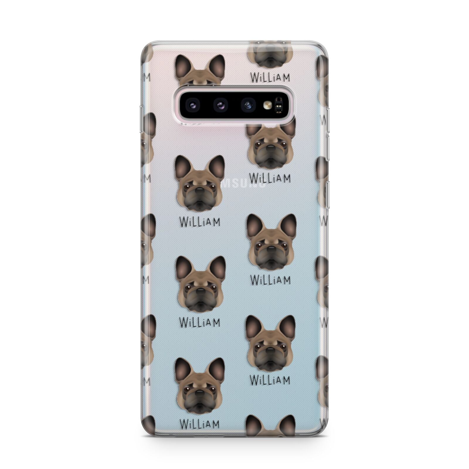 French Bulldog Icon with Name Samsung Galaxy S10 Plus Case