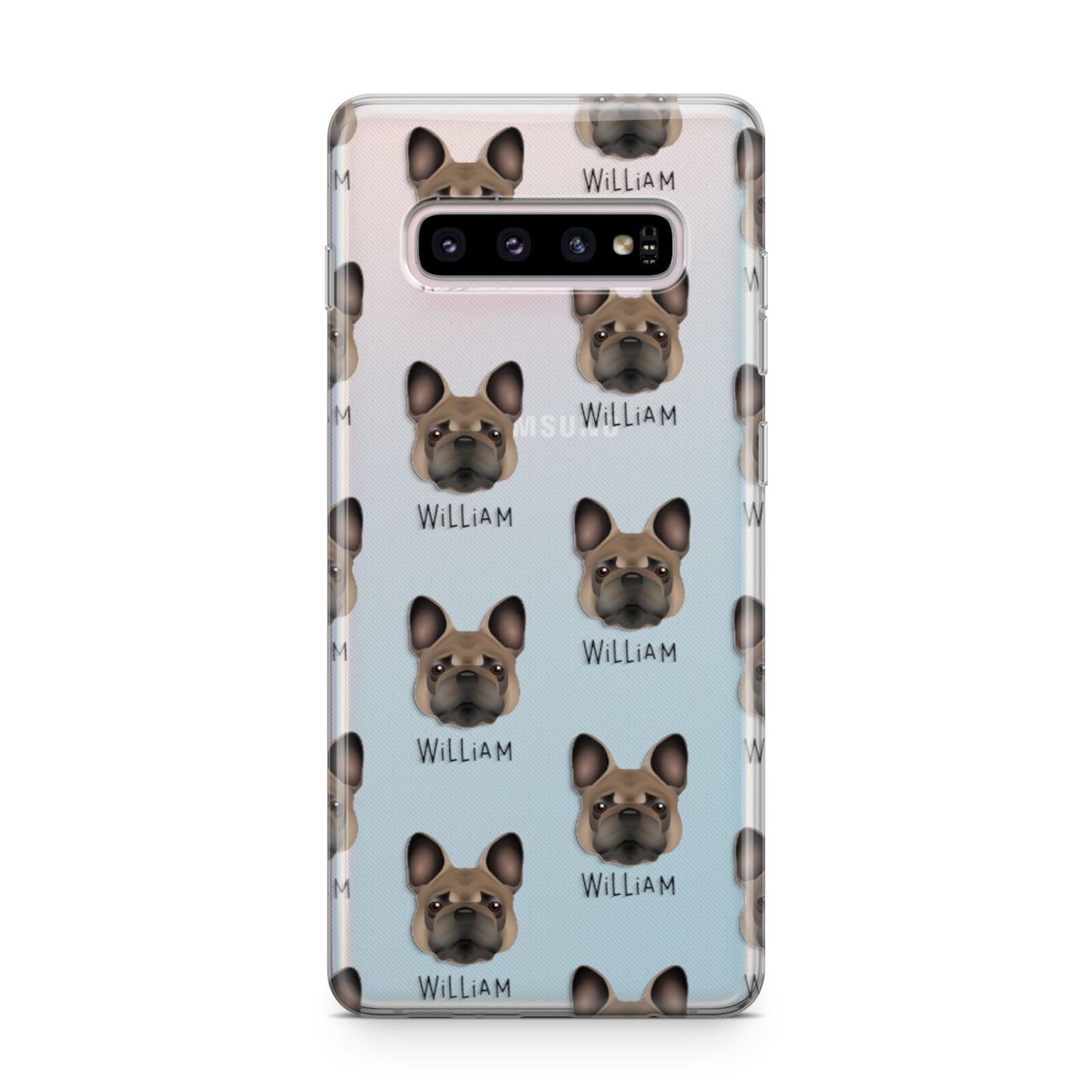 French Bulldog Icon with Name Samsung Galaxy S10 Plus Case