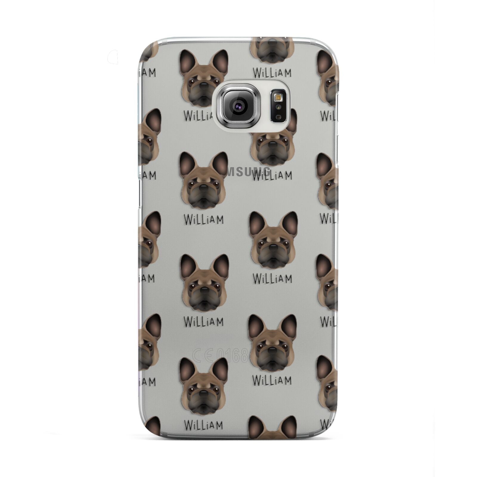 French Bulldog Icon with Name Samsung Galaxy S6 Edge Case