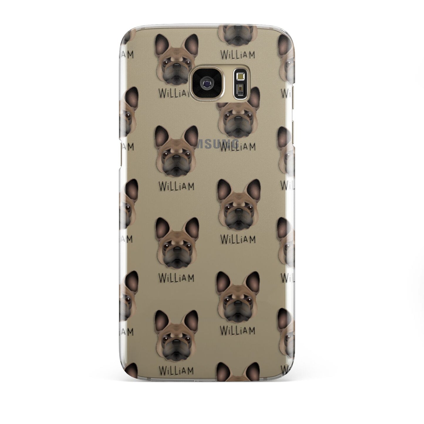 French Bulldog Icon with Name Samsung Galaxy S7 Edge Case