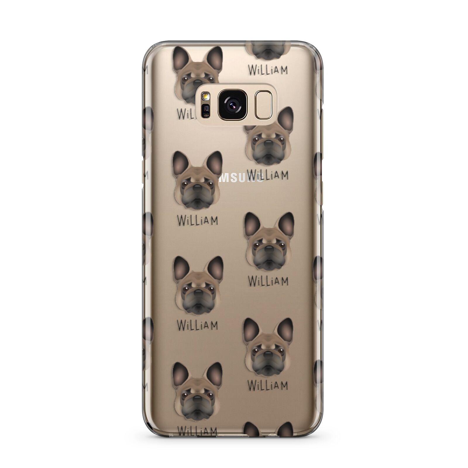 French Bulldog Icon with Name Samsung Galaxy S8 Plus Case