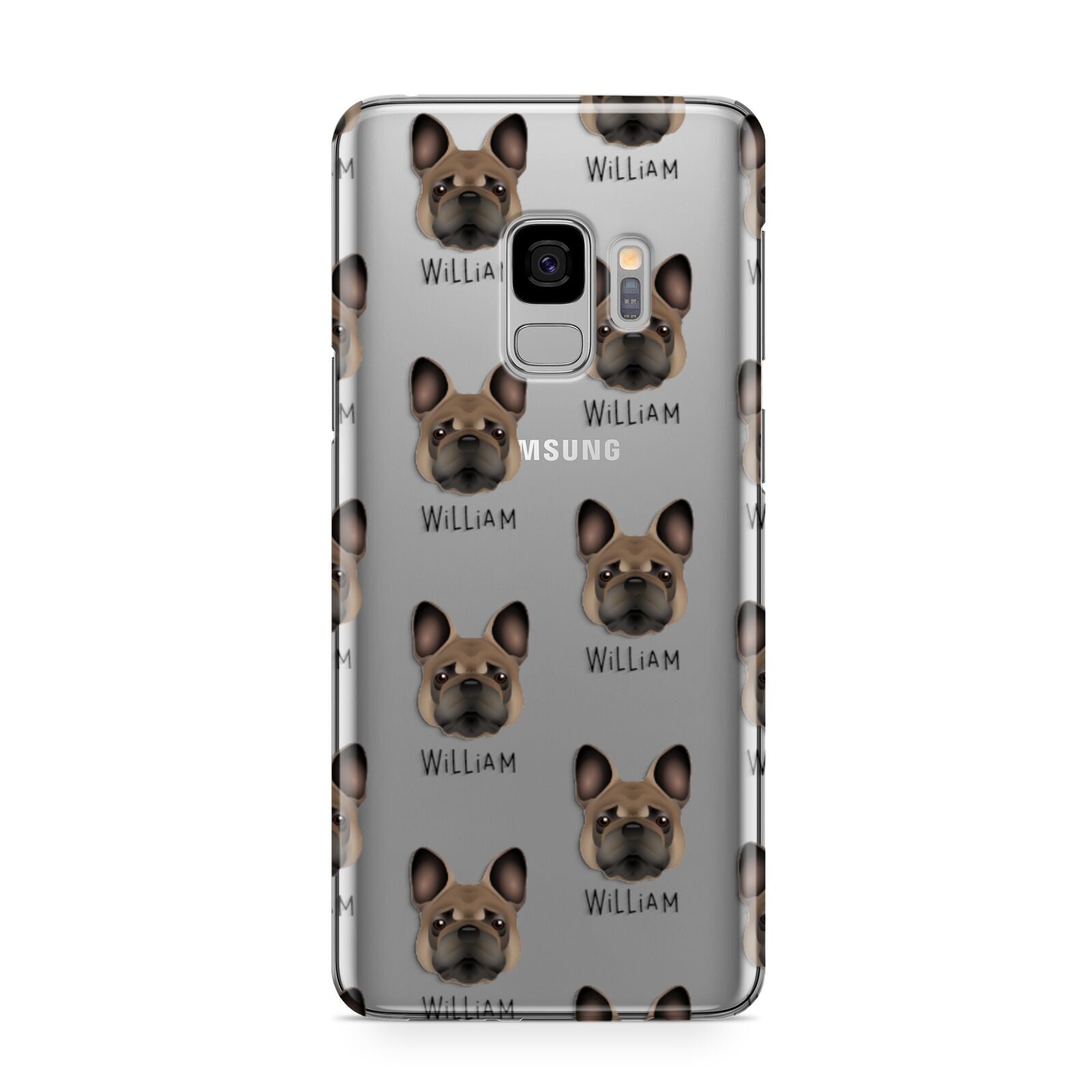 French Bulldog Icon with Name Samsung Galaxy S9 Case