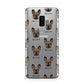French Bulldog Icon with Name Samsung Galaxy S9 Plus Case on Silver phone