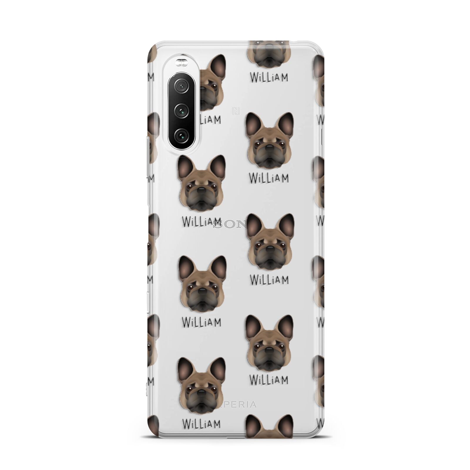 French Bulldog Icon with Name Sony Xperia 10 III Case