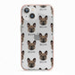 French Bulldog Icon with Name iPhone 13 TPU Impact Case with Pink Edges