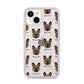 French Bulldog Icon with Name iPhone 14 Clear Tough Case Starlight