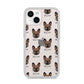 French Bulldog Icon with Name iPhone 14 Clear Tough Case Starlight