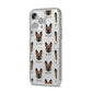 French Bulldog Icon with Name iPhone 14 Pro Max Glitter Tough Case Silver Angled Image