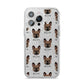 French Bulldog Icon with Name iPhone 14 Pro Max Glitter Tough Case Silver