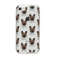 French Bulldog Icon with Name iPhone 8 Bumper Case on Silver iPhone