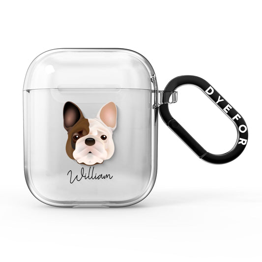 French Bulldog Personalised AirPods Clear Case