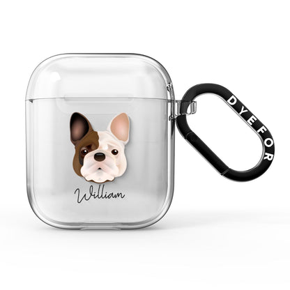 French Bulldog Personalised AirPods Clear Case