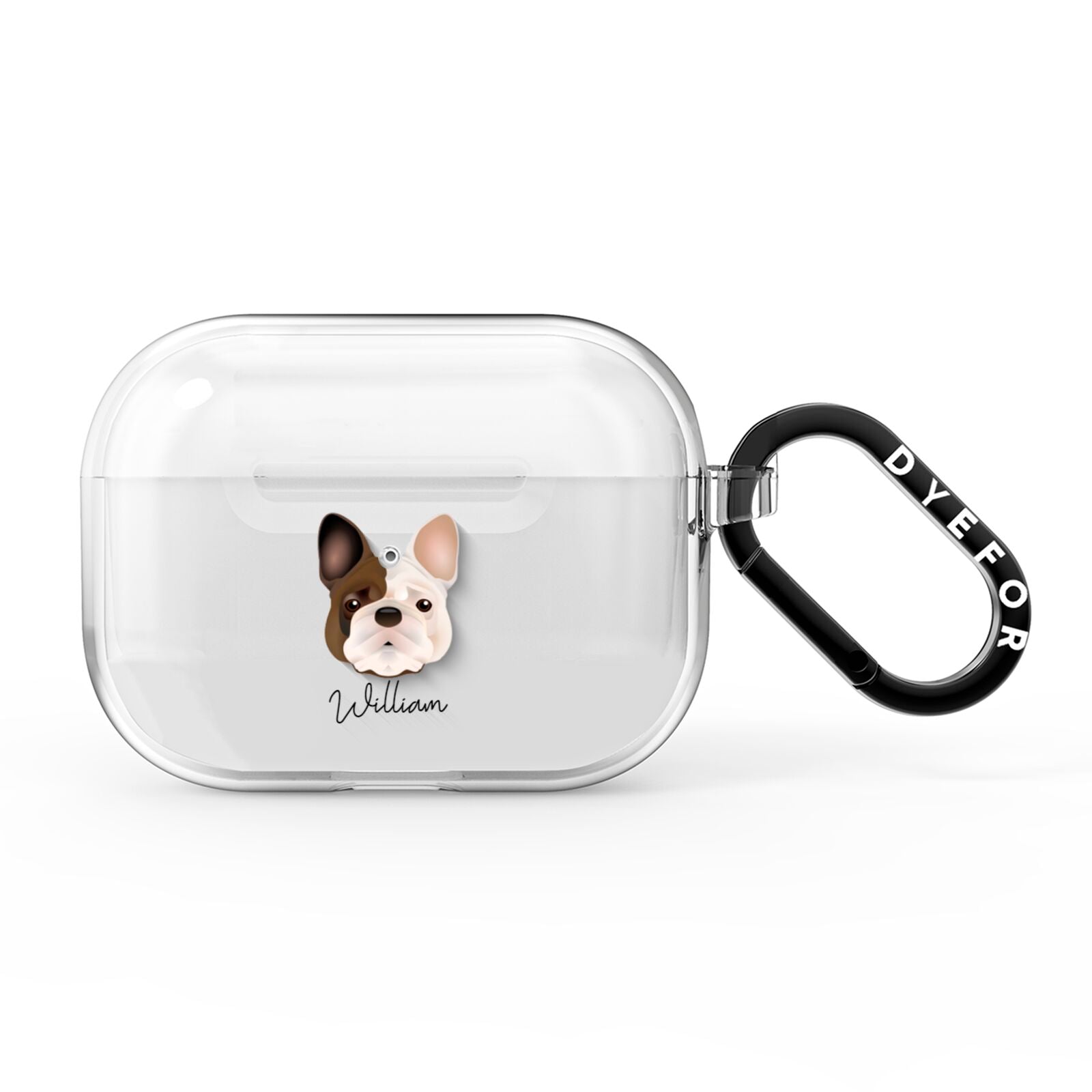 French Bulldog Personalised AirPods Pro Clear Case