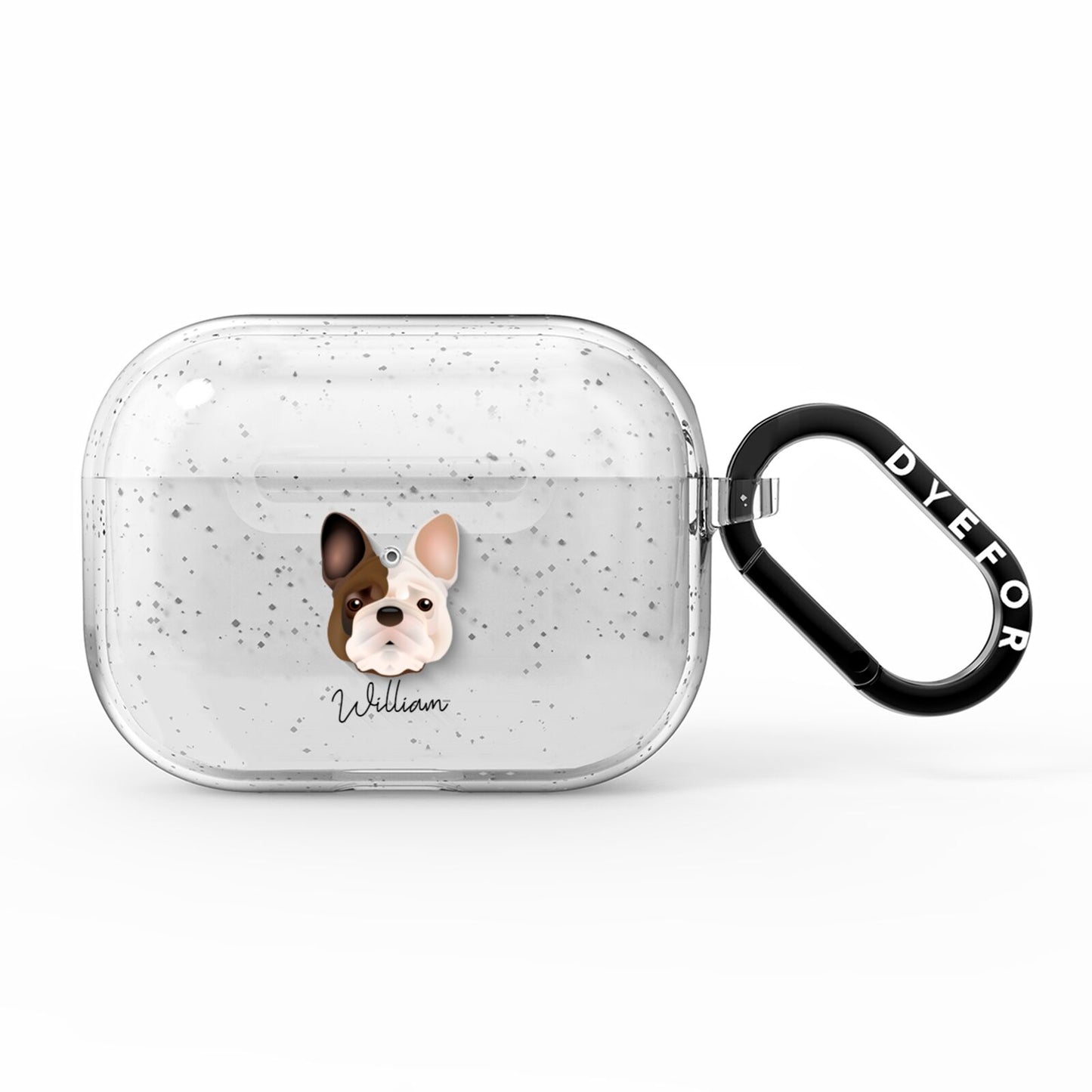 French Bulldog Personalised AirPods Pro Glitter Case