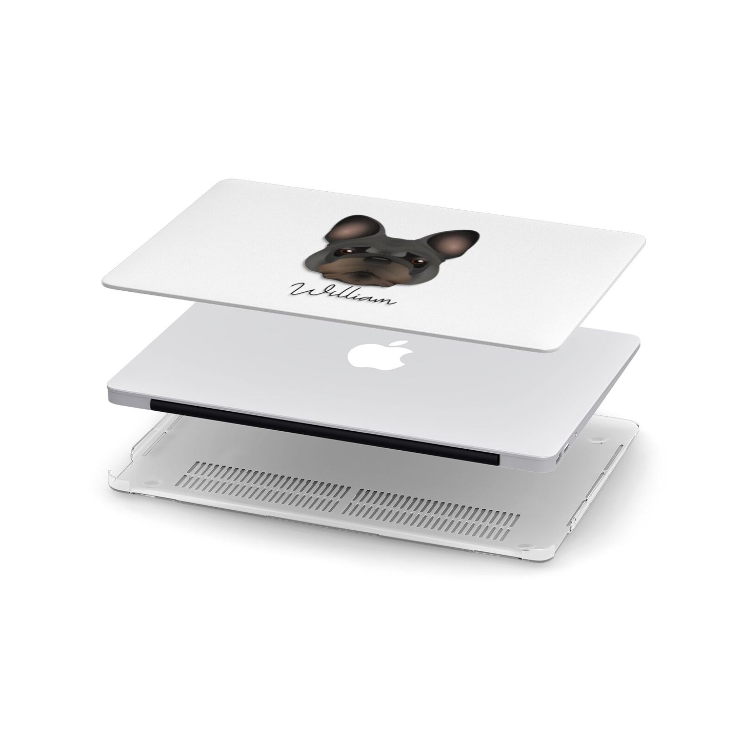 French Bulldog Personalised Apple MacBook Case in Detail