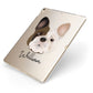French Bulldog Personalised Apple iPad Case on Gold iPad Side View