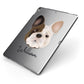 French Bulldog Personalised Apple iPad Case on Grey iPad Side View
