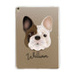 French Bulldog Personalised Apple iPad Gold Case