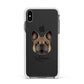 French Bulldog Personalised Apple iPhone Xs Max Impact Case White Edge on Black Phone