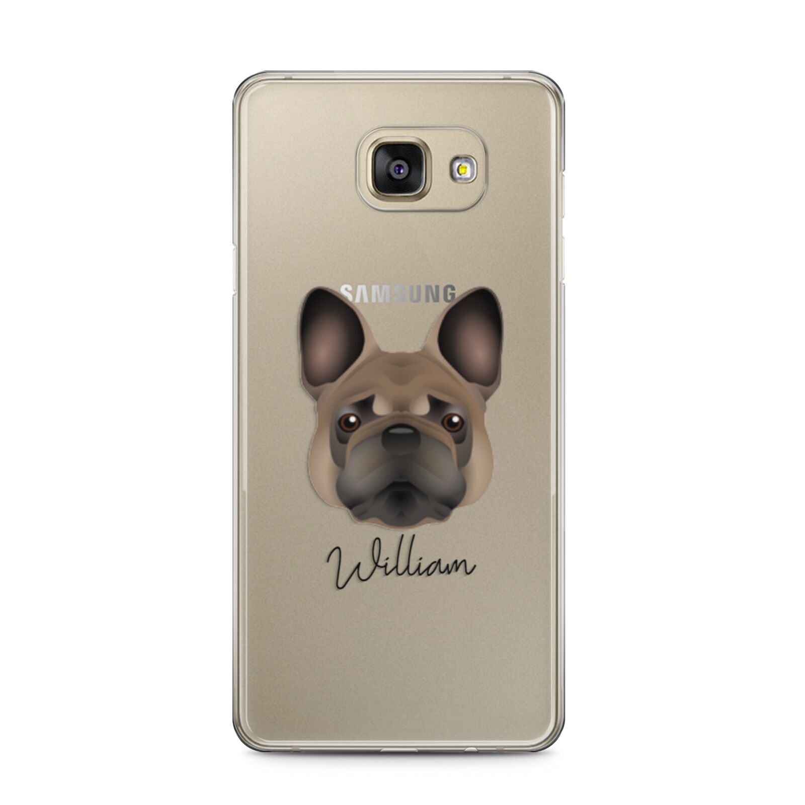French Bulldog Personalised Samsung Galaxy A5 2016 Case on gold phone